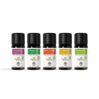 Top 5 Organic Essential Oil Set - For Gift, Diffuser, Sleep, Relaxation, Skin & Hair
