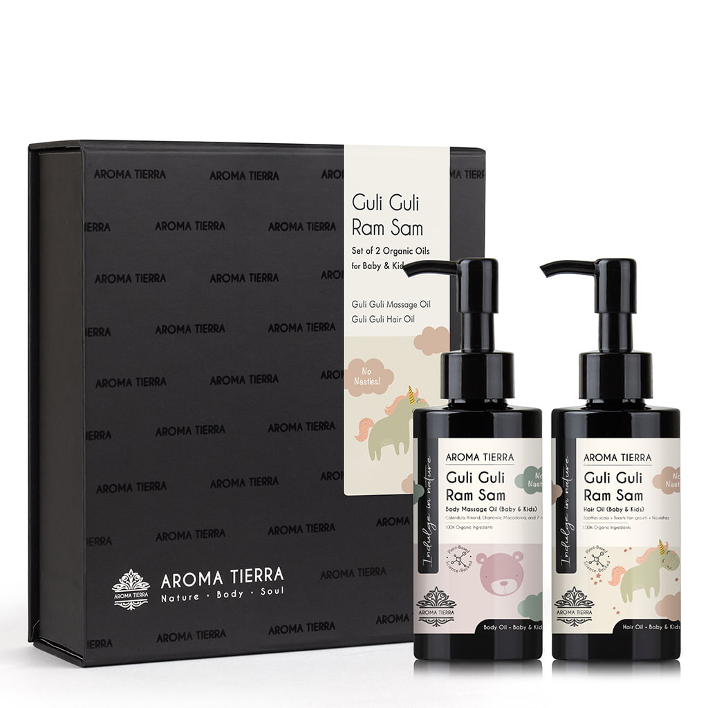 Guli Guli Baby Oil Gift Set - Massage Oil + Hair Oil