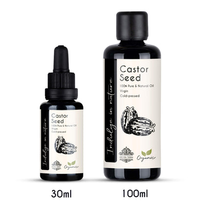 Organic Castor Oil (Castor Seed) - 100% Pure Cold Pressed Natural