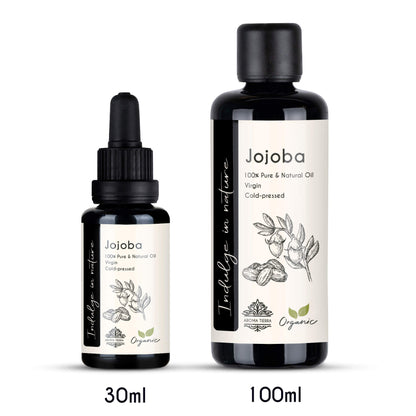 Organic Jojoba Oil - 100% Pure Cold Pressed Unrefined Natural