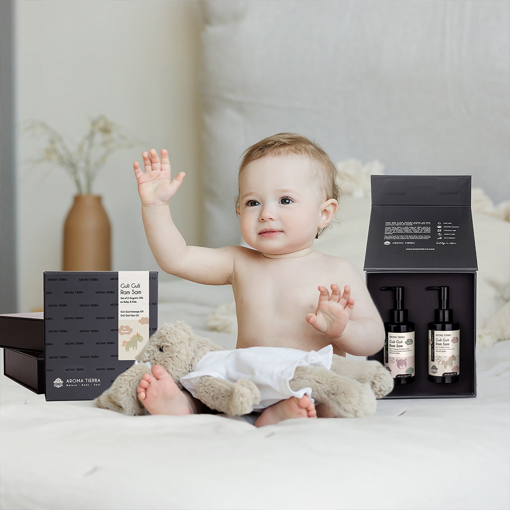 Guli Guli Baby Oil Gift Set - Massage Oil + Hair Oil