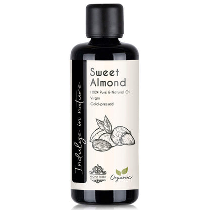 Organic Almond Oil Sweet - 100% Pure Cold Pressed Unrefined