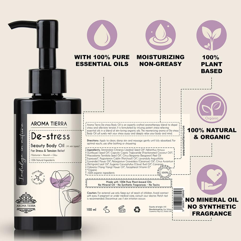 التخلص من التوتر - زيت الجسم الجاف