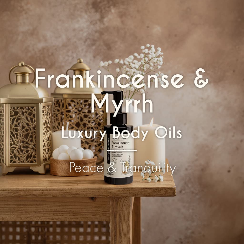Arabian Heritage - Gift Set of 2 Luxury Body Oils - Oud Santal, Frankincense Myrrh