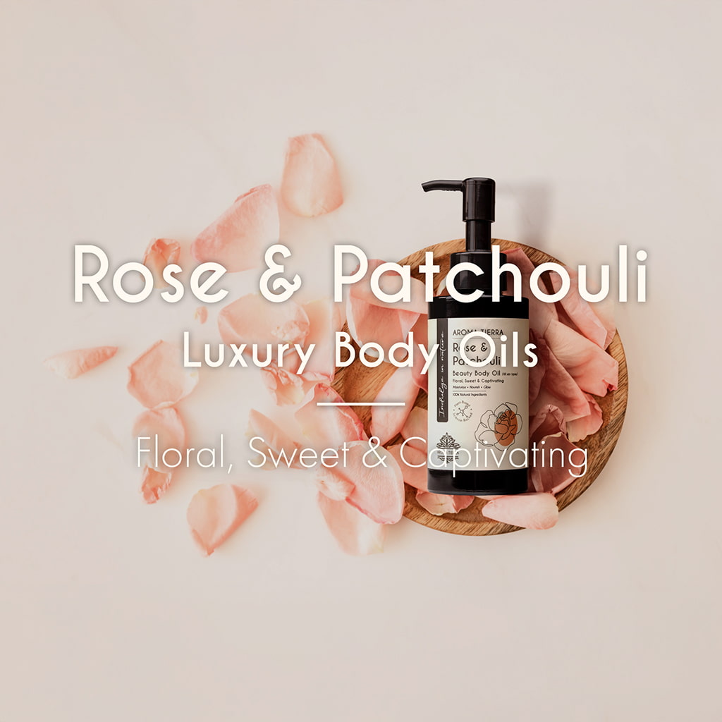 Floral Symphony - Gift Set of 2 Luxury Body Oils - Rose Patchouli, Passion