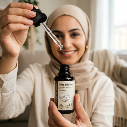 Organic Macadamia Oil — 100% Pure, Cold-Pressed, Unrefined