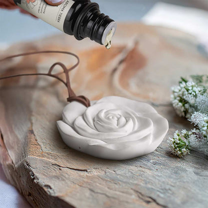 Cera Rosa - Ceramic Essential Oil Diffuser for Hanging (Non-Electric)