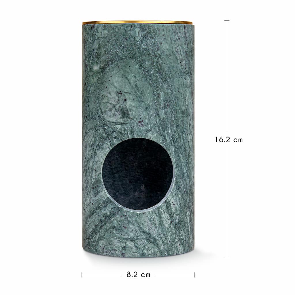Eden — Green Marble Essential Oil Diffuser & Candle Burner