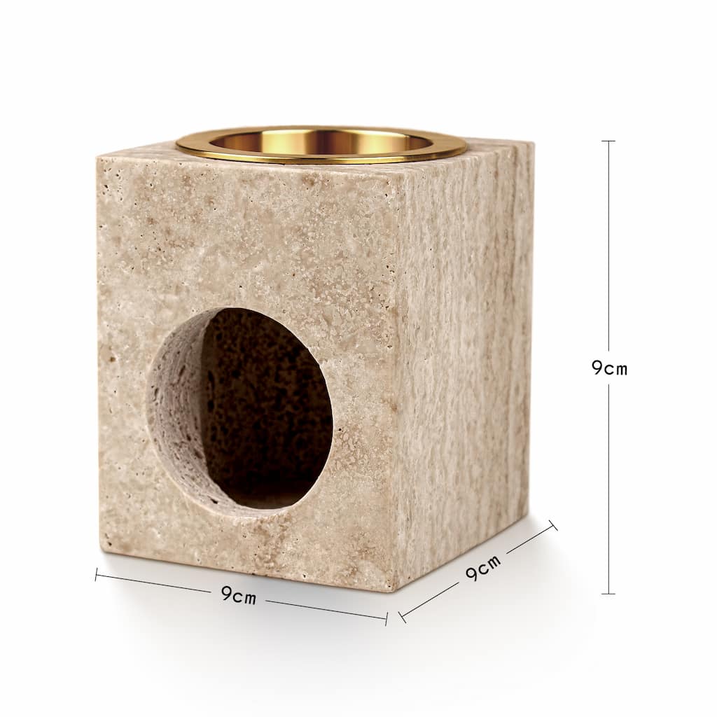 Odyssey — Travertine Stone Essential Oil Diffuser & Candle Burner