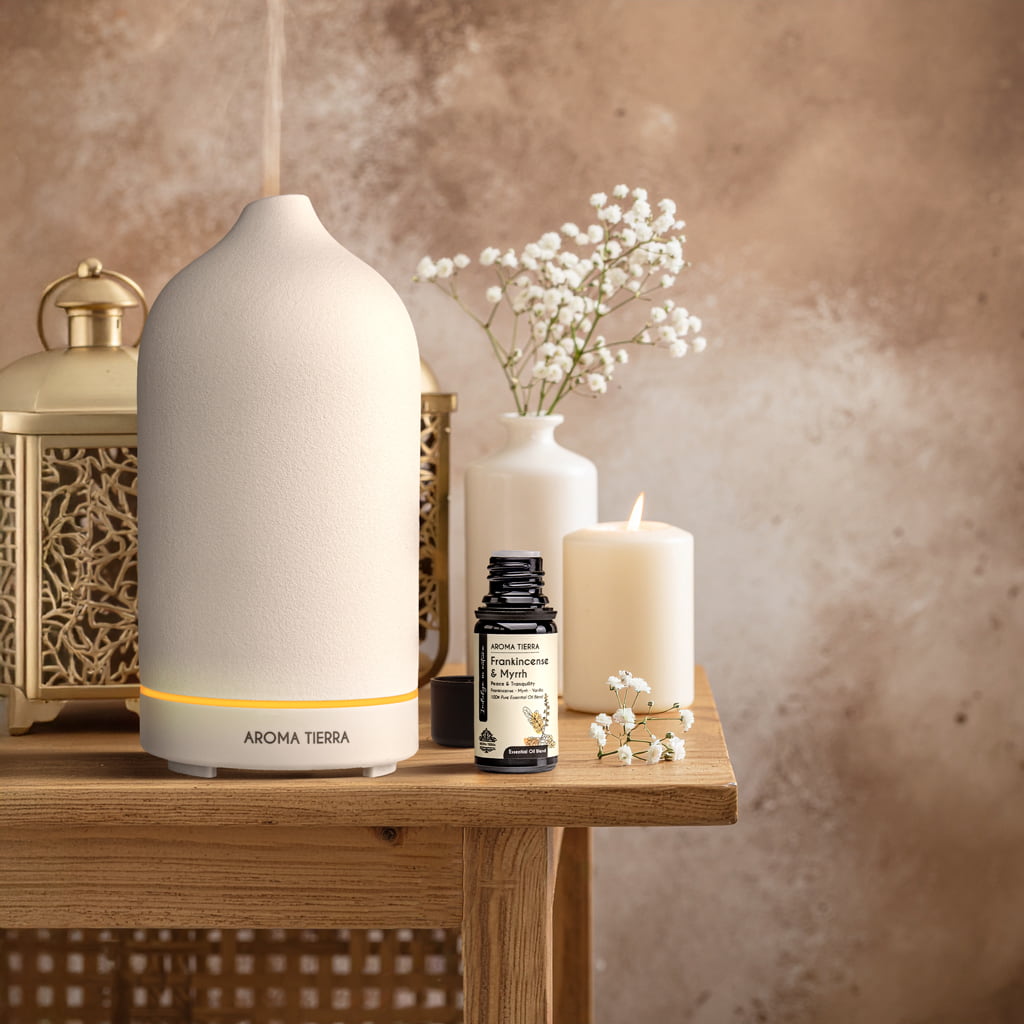 Frankincense & Myrrh Essential Oil Blend – Soothing & Grounding Aroma