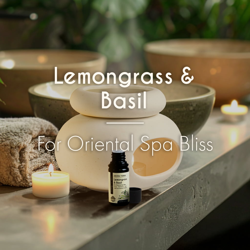 Lemongrass & Basil Essential Oil – Spa-Inspired Relaxing Aroma