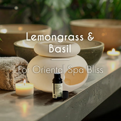 Lemongrass & Basil Essential Oil – Spa-Inspired Relaxing Aroma