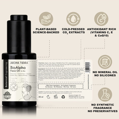 BioAlpha Face Oil – High-Performance Oil for Men
