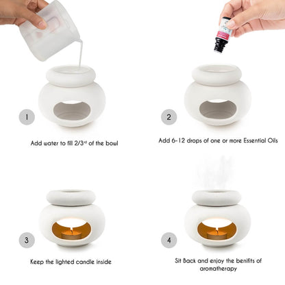 Lona - Ceramic Essential Oil Diffuser (Candle Burner)