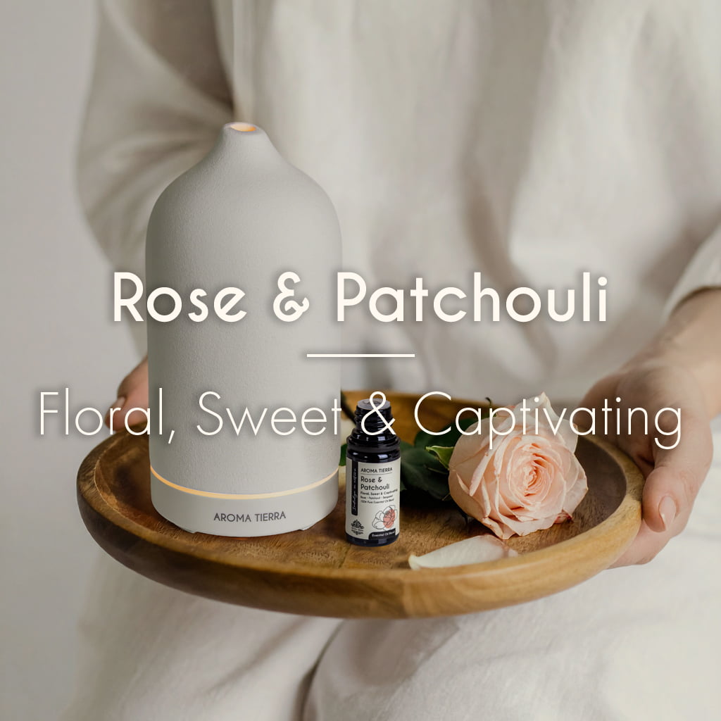 Rose & Patchouli Essential Oil Blend - Captivating Floral Aroma