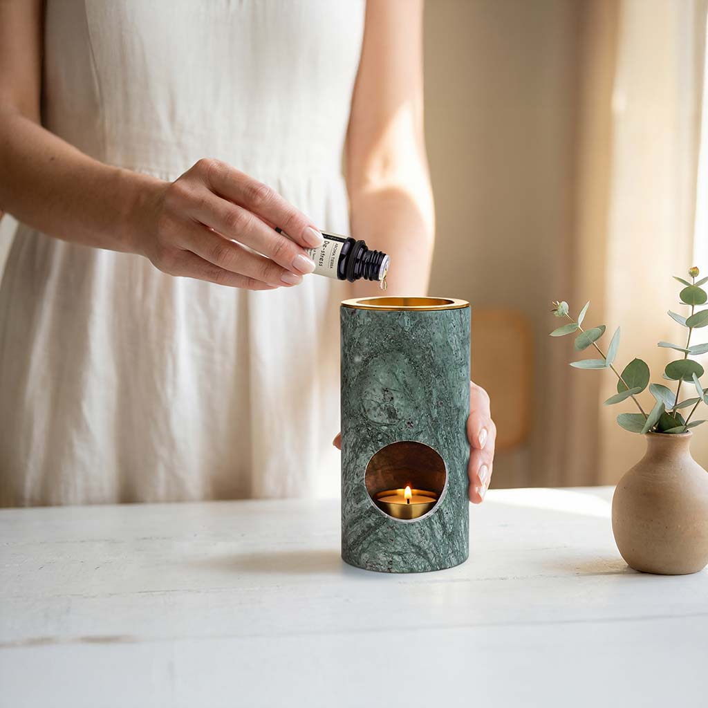 Eden - Emerald Stone Essential Oil Diffuser (Candle Burner)