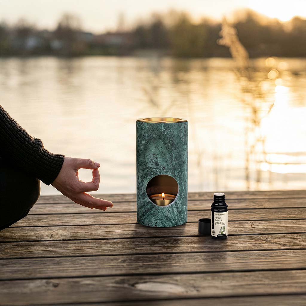Eden - Emerald Stone Essential Oil Diffuser (Candle Burner)