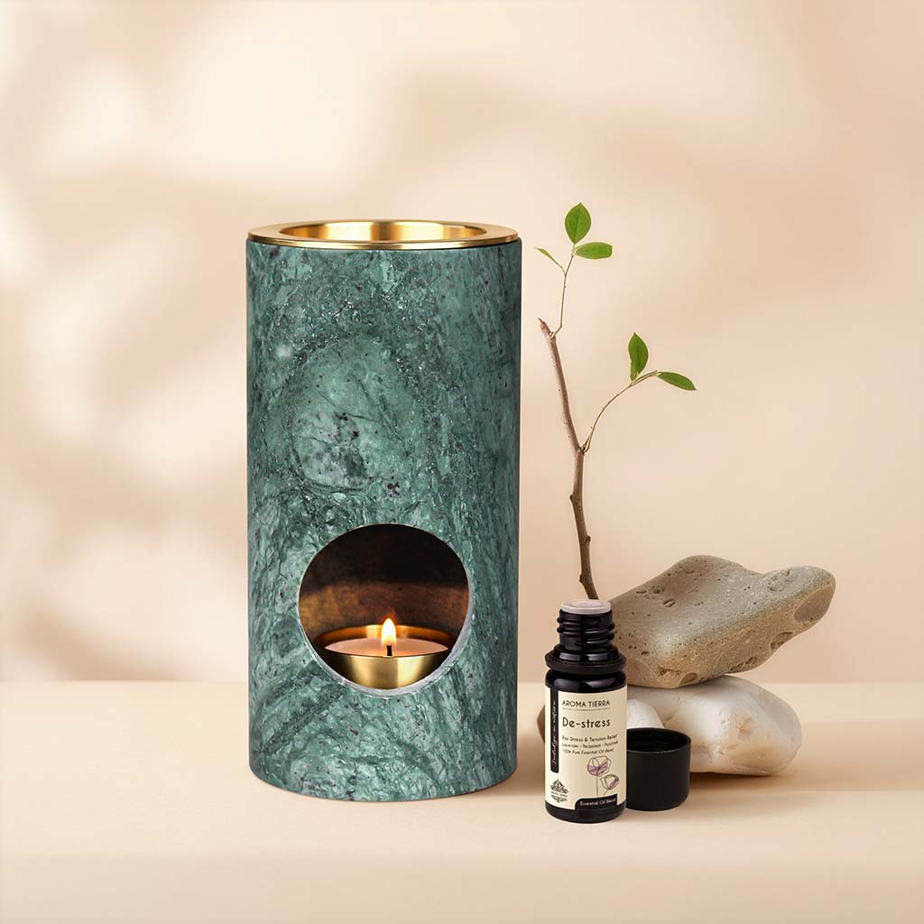 Eden - Emerald Stone Essential Oil Diffuser (Candle Burner)
