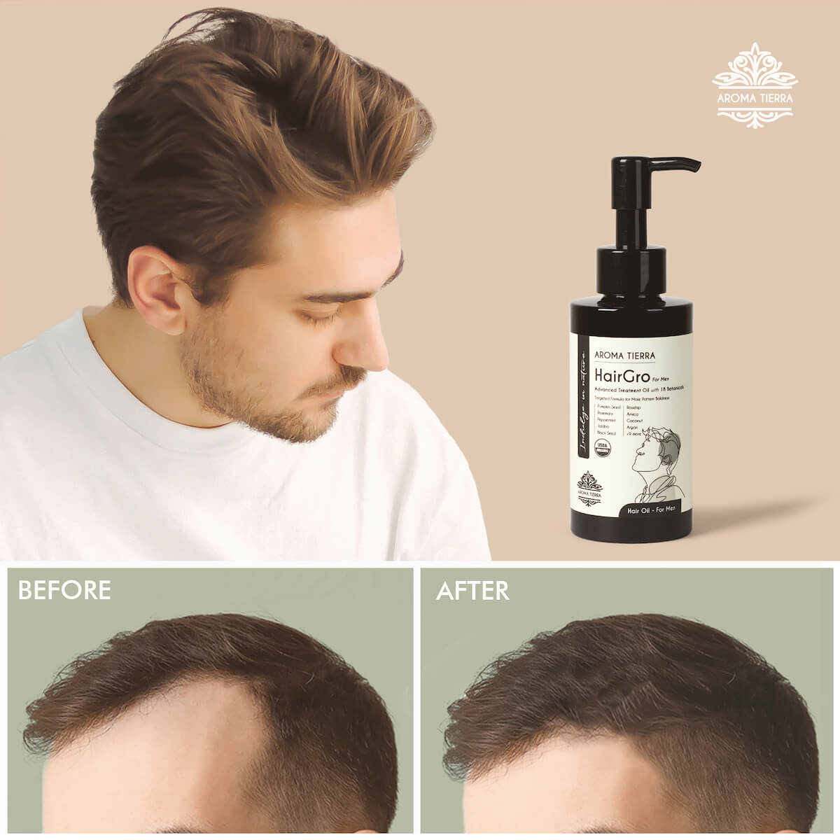 HairGro - Hair Growth Oil for Men (with Pumpkin & Rosemary)