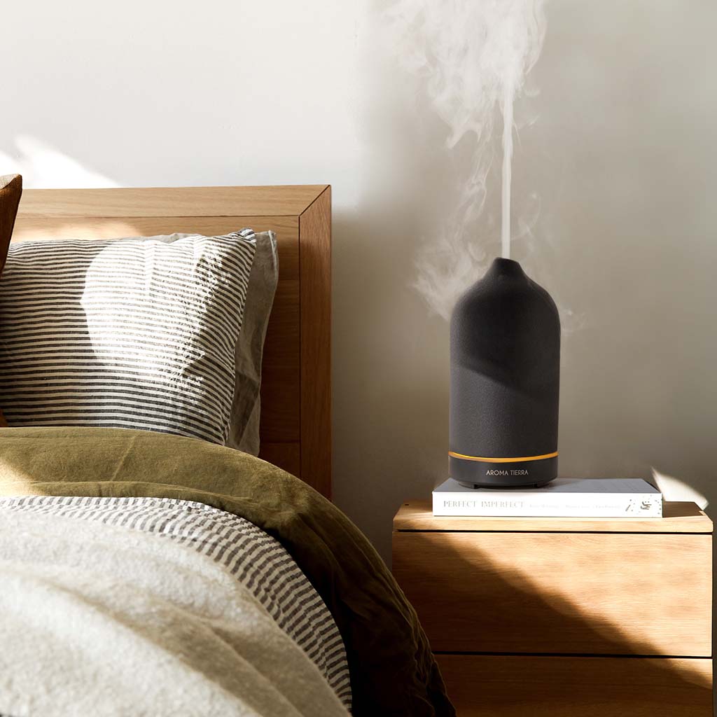 Best Elegant Diffuser, Aroma Tierra Santorini Dusk  with soothing light, eco-friendly, sustainable 