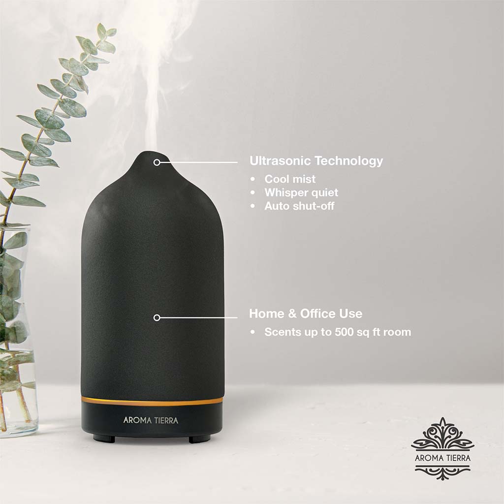 Best essential oil diffuser for gifting by Aroma Tierra , home and office use, cool mist, whisper quite, auto shut-off