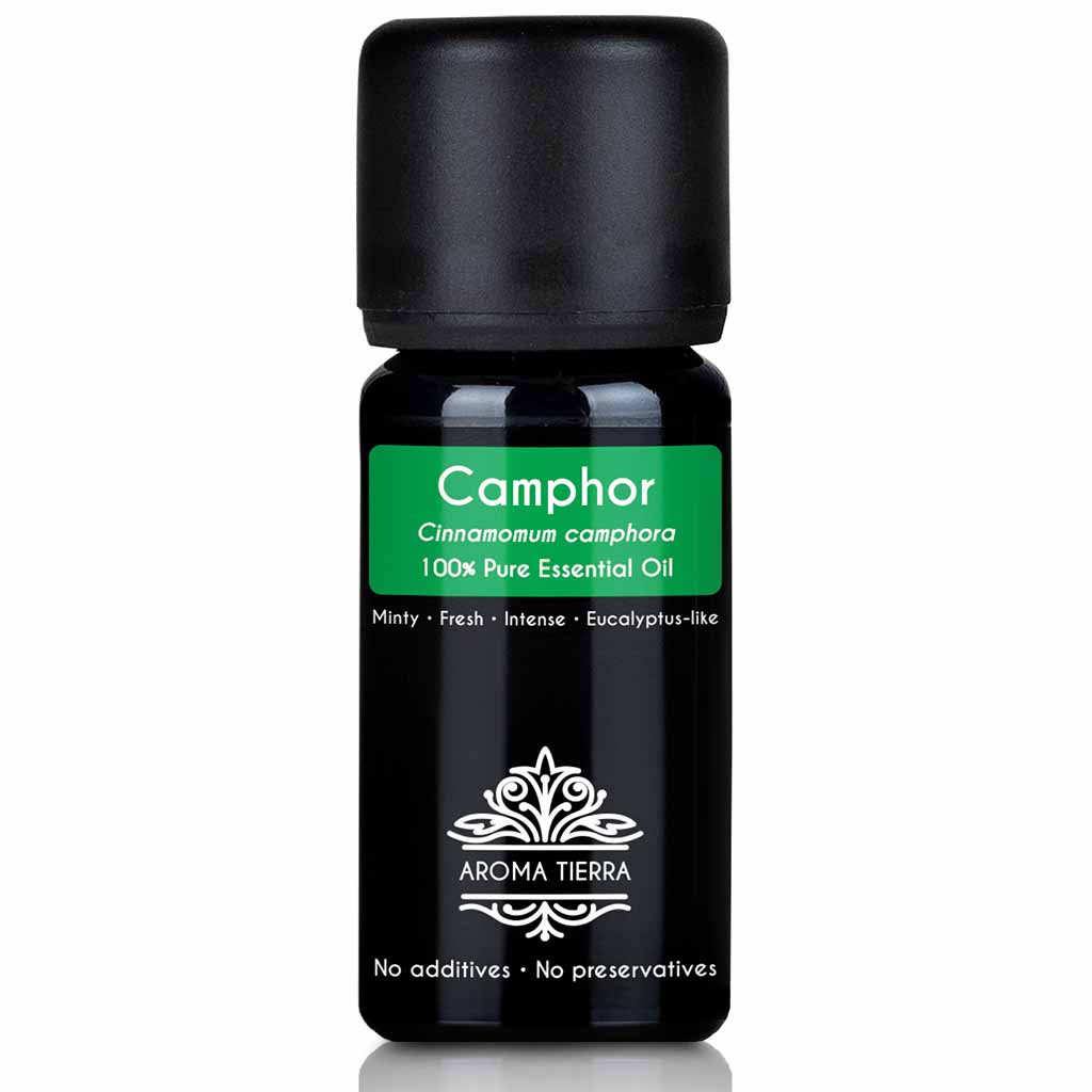Aroma Tierra Camphor essential oil steam distillation of leaves of Cinnamomum camphora, 10 ml. 