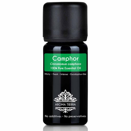 Aroma Tierra Camphor essential oil steam distillation of leaves of Cinnamomum camphora, 10 ml. 