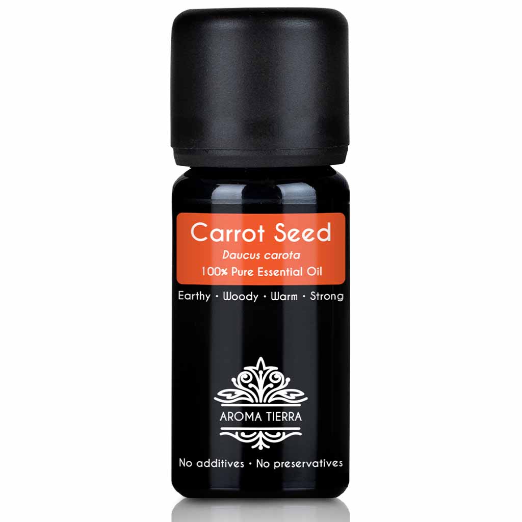 Aroma Tierra Carrot seed essential oil steam distillation of carrot seeds, Daucus carota, 10 ml.