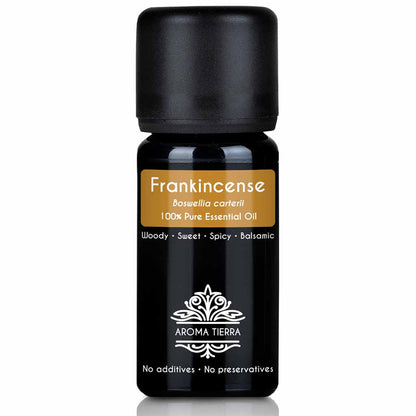 Aroma Tierra Frankincense Essential Oil Boswellia carterii  steam distillation of the gum of  Frankincense carterii tree.