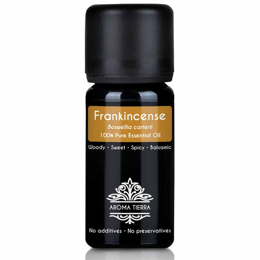 Aroma Tierra Frankincense Essential Oil Boswellia carterii  steam distillation of the gum of  Frankincense carterii tree.