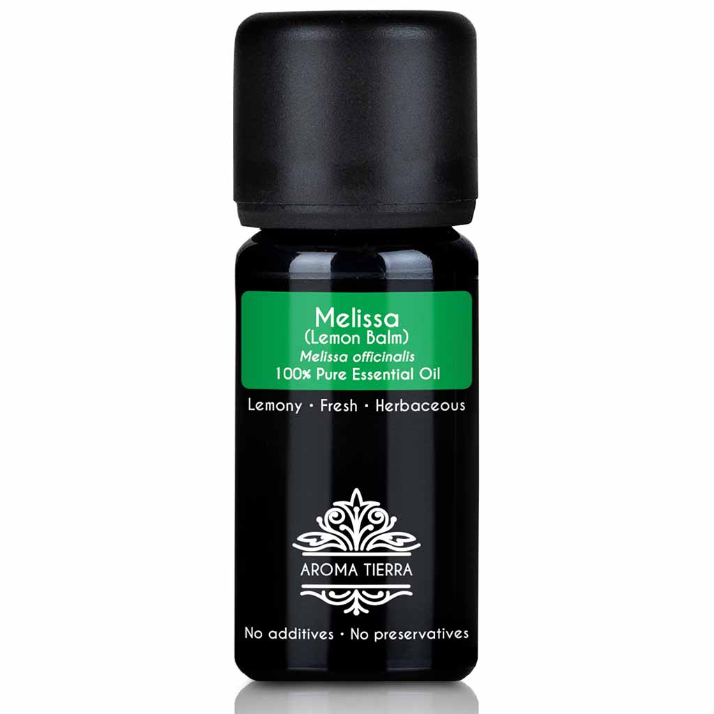 Aroma Tierra Melissa essential oil steam distillation of Melissa leaves and tops, Melissa officinalis, 10 ml. 