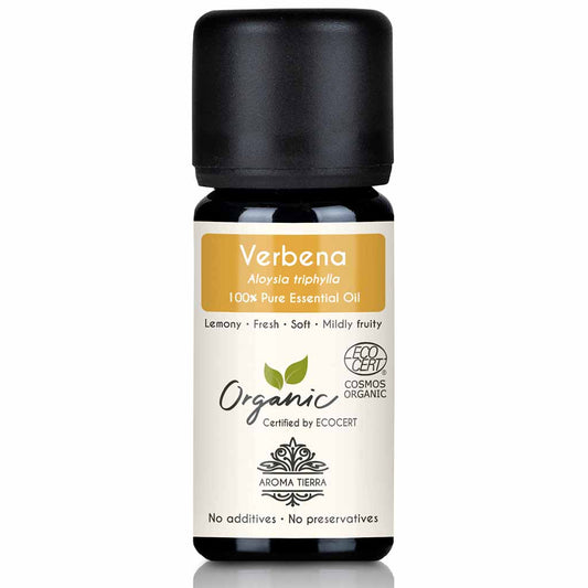Aroma Tierra Verbena essential oil best for diffusers promote better sleep, reduce stress, 10 ml.  