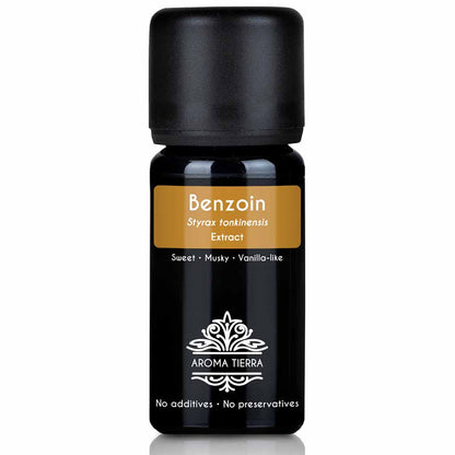Aroma Tierra  Benzoin essential oil resinoids are diluted in DPG to bring them into a liquid of Styrax tonkinensis, 10 ml
