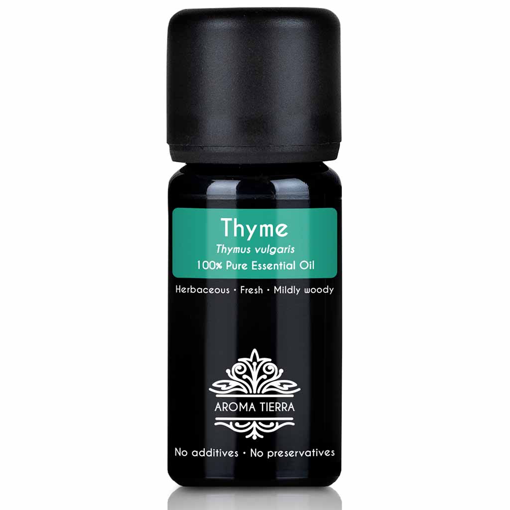 Aroma Tierra Thyme essential oil team steam distillation of natural Thymus vulgaris, 10 ml. 