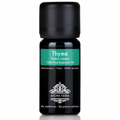 Aroma Tierra Thyme essential oil team steam distillation of natural Thymus vulgaris, 10 ml. 