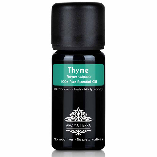 Aroma Tierra Thyme essential oil team steam distillation of natural Thymus vulgaris, 10 ml. 