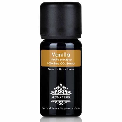 Aroma Tierra Vanilla  essential oil CO2 extracted from beans of the Vanilla planifolia plant, 10 ml
