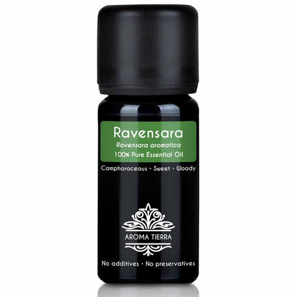 Aroma Tierra Ravensara essential oil steam distillation of the leaves of Ravensara aromatica, 10 ml