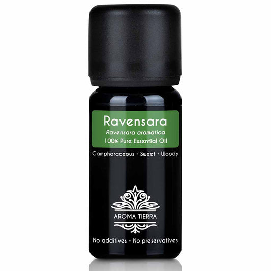 Aroma Tierra Ravensara essential oil steam distillation of the leaves of Ravensara aromatica, 10 ml