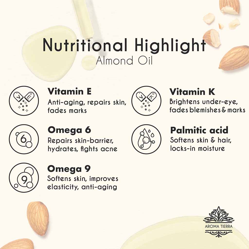 organic sweet almond oil carrier vitamin e