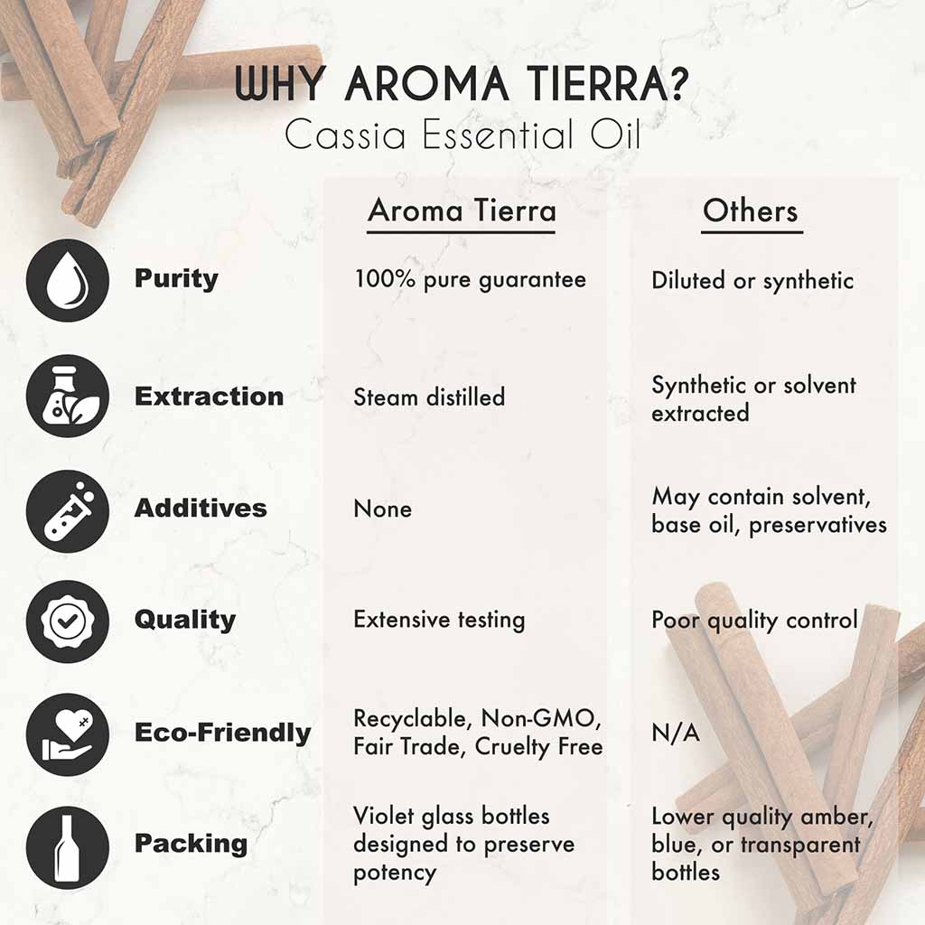 cassia essential oil pure aroma tierra