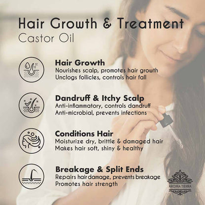Organic Castor Oil (Castor Seed) - 100% Pure Cold Pressed Natural