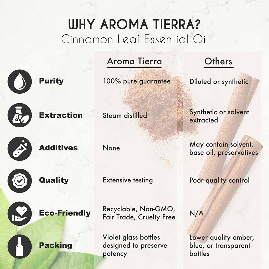 cinnamon leaf essential oil pure aroma tierra