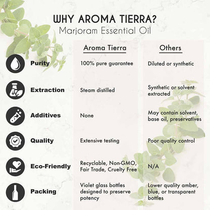 marjoram essential oil pure aroma tierra