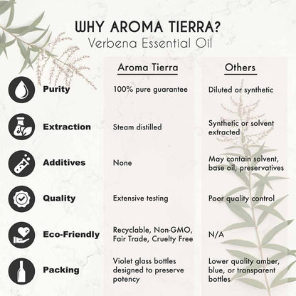 organic lemon verbena essential oil aroma tierra