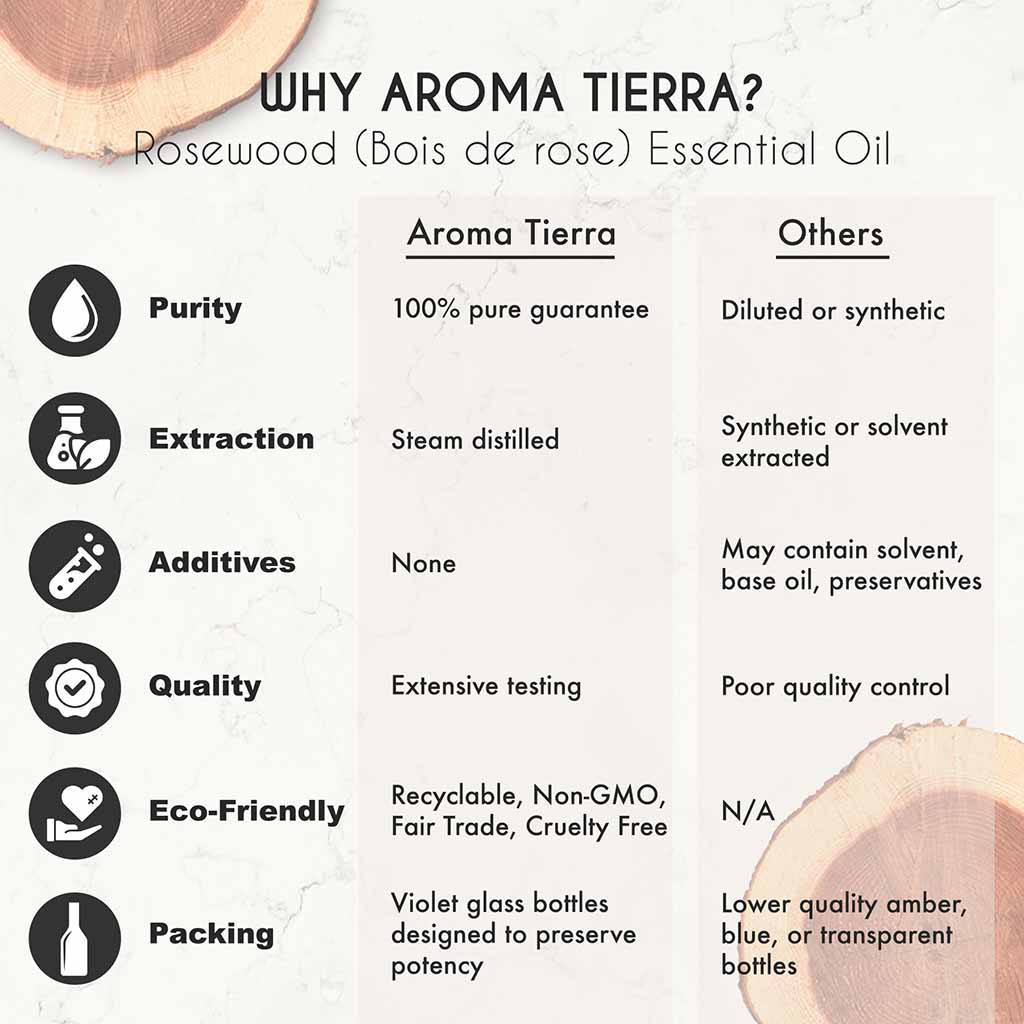 Best Pure Rosewood essential oil promote hair growth, thicker hair. 