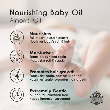 almond oil baby massage hair benefits