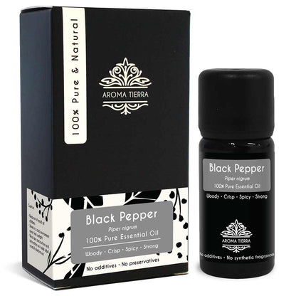 black pepper essential oil aroma tierra skin hair