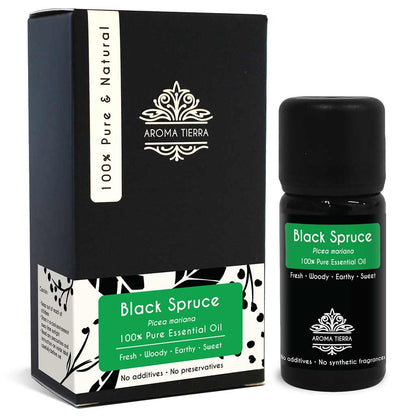 100% Natural and Pure Black Spruce essential oil, no preservatives, no additives, undiluted, no solvent, no synthetic fragrance