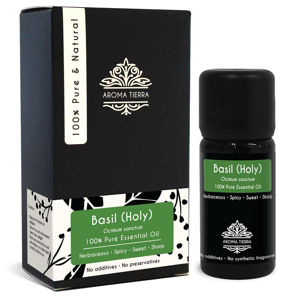 holy basil essential oil extract tulsi aroma tierra